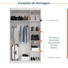 Guarda Roupas Modulado Com Espelho 3 Portas Com Cabideiro Her