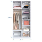 Guarda Roupas Modulado Com Prateleiras E Cabide Free Be Mobil