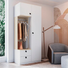 Guarda Roupas Modulado Com Prateleiras E Cabide Free Be Mobil