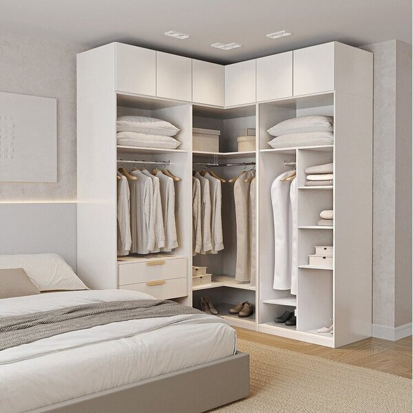 Guarda Roupas Modulado De Canto 6 Peças 6 Portas Jade Cabecas