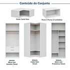 Guarda Roupas Modulado De Canto 6 Peças 6 Portas Jade Cabecas