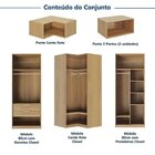 Guarda Roupas Modulado De Canto 6 Peças 6 Portas Jade Cabecas
