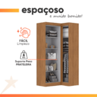 Guarda Roupas Modulado De Canto Madrid Com 3 Portas Maxel