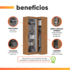 Guarda Roupas Modulado De Canto Madrid Com 3 Portas Maxel