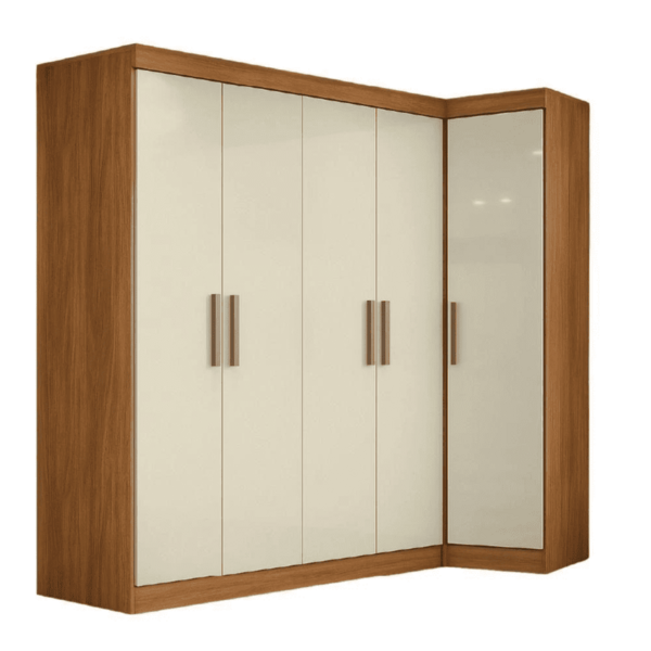 Guarda Roupas Modulado De Canto Madrid Com 5 Portas E 2 Gavet