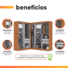 Guarda Roupas Modulado De Canto Madrid Com 9 Portas Maxel