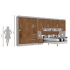 Guarda-roupas Modulado Georgia Queen Ja Avelã / Jequitibá