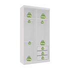 Guarda Roupas Modulado Solteiro 120cm 2 Portas De Correr 100%