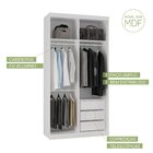 Guarda Roupas Modulado Solteiro 120cm 2 Portas De Correr 100%