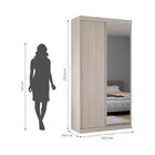 Guarda Roupas Modulado Solteiro Com Espelho 120cm 2 Portas De