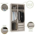 Guarda Roupas Modulado Solteiro Com Espelho 120cm 2 Portas De