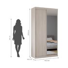 Guarda Roupas Modulado Solteiro Com Espelho 120cm 2 Portas De