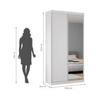 Guarda Roupas Modulado Solteiro Com Espelho 120cm 2 Portas De