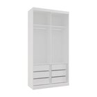 Guarda Roupas Modulado Solteiro Com Espelho 120cm 2 Portas De