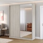 Guarda Roupas Modulado Solteiro Com Espelho 176cm 2 Portas De