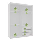 Guarda Roupas Modulado Solteiro Com Espelho 176cm 2 Portas De