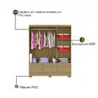 Guarda Roupas Mônaco 3 Portas De Correr E 3 Gavetas Atacama