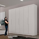 Guarda-roupas Para Quarto 6 Portas Delta Branco