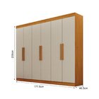 Guarda-roupas Para Quarto 6 Portas Delta Cinamomo/off White