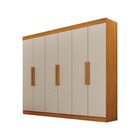 Guarda-roupas Para Quarto 6 Portas Delta Cinamomo/off White