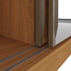 Guarda Roupas Solteiro 100% Mdf 2 Portas De Correr Espelho 3