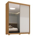 Guarda Roupas Solteiro 100% Mdf 2 Portas De Correr Espelho 3