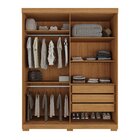 Guarda Roupas Solteiro 100% Mdf 2 Portas De Correr Espelho 3