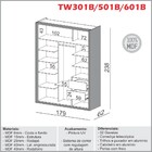 Guarda-roupas Solteiro 179cm Com 2 Portas Correr E Espelho Dl