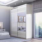 Guarda-roupas Solteiro 179cm Com 2 Portas Correr E Espelho Dl