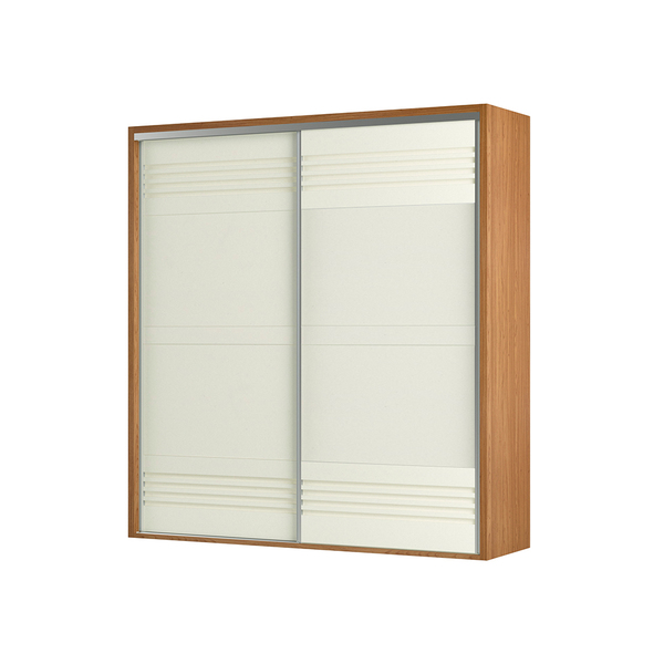 Guarda-roupas Solteiro 223cm Com 2 Portas Correr Dlc Freijó E