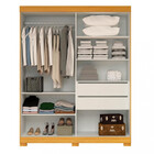 Guarda Roupas Solteiro 2 Portas 2 Gavetas Com Espelho Flex He