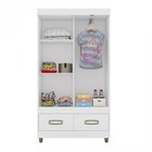 Guarda Roupas Solteiro 2 Portas 2 Gavetas E Pés Flex 20022 Ar