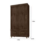 Guarda Roupas Solteiro 2 Portas 2 Gavetas E Pés Flex 20022 Ar