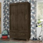 Guarda Roupas Solteiro 2 Portas 2 Gavetas E Pés Flex 20022 Ar