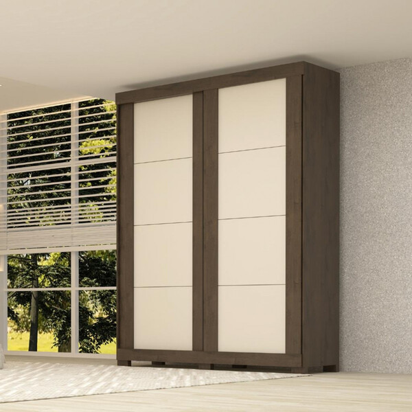 Guarda Roupas Solteiro 2 Portas 2 Gavetas Flex Helena Acp