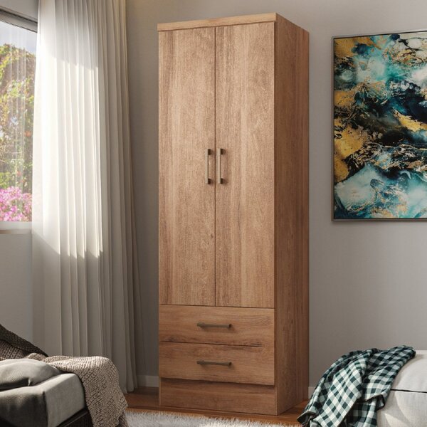 Guarda Roupas Solteiro 2 Portas 2 Gavetas Mdp Sense Móveis Ca
