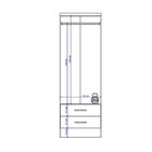 Guarda Roupas Solteiro 2 Portas 2 Gavetas Mdp Sense Móveis Ca