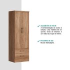 Guarda Roupas Solteiro 2 Portas 2 Gavetas Mdp Sense Móveis Ca