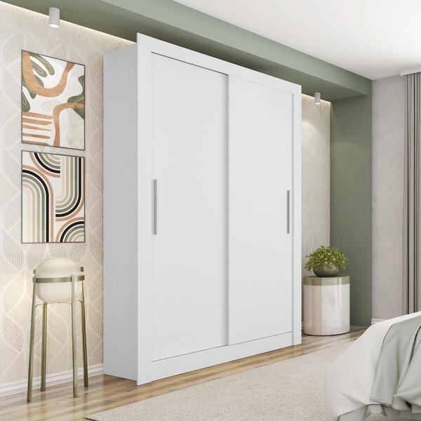 Guarda Roupas Solteiro 2 Portas 2 Gavetas Quito Espresso Móve