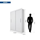 Guarda Roupas Solteiro 2 Portas 2 Gavetas Quito Espresso Móve