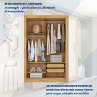 Guarda Roupas Solteiro 2 Portas 2 Gavetas Quito Espresso Móve