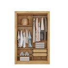 Guarda Roupas Solteiro 2 Portas 2 Gavetas Quito Espresso Móve