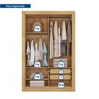 Guarda Roupas Solteiro 2 Portas 2 Gavetas Quito Espresso Móve