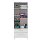 Guarda Roupas Solteiro 2 Portas 2 Gavetas Ubatuba – Branco -