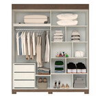 Guarda Roupas Solteiro 2 Portas 3 Gavetas Com Espelho Heloisa