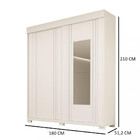 Guarda Roupas Solteiro 2 Portas 3 Gavetas Com Espelho Heloisa