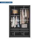 Guarda Roupas Solteiro 2 Portas 4 Gavetas Quito Espresso Móve