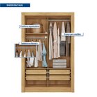 Guarda Roupas Solteiro 2 Portas 4 Gavetas Quito Espresso Móve