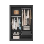 Guarda Roupas Solteiro 2 Portas Com Espelho 2 Gavetas Quito P