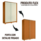 Guarda Roupas Solteiro 2 Portas De Correr 3 Gavetas Flex Hera